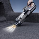 Portable Mini Wireless Handheld ABS Material Car Vacuum Cleaner with USB Charging Grey 30-45min Runtime Cleaning Car
