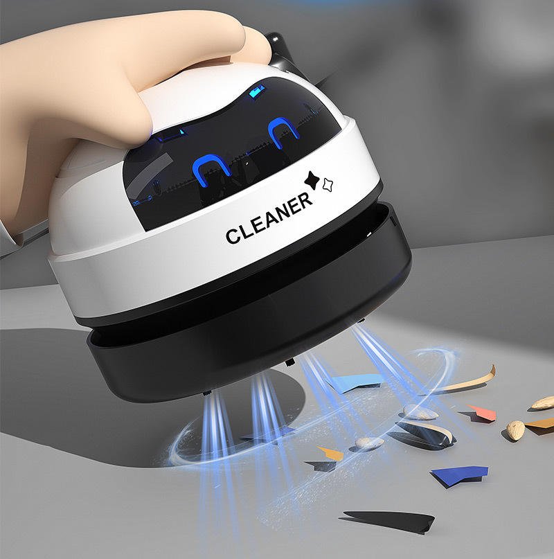 Hbc3dc82fdb75493c8bda4587c9928688C Mini Desktop Cleaner Electric USB Charging Desktop Vacuum Cleaner Rubber Shavings Cleaner Mini Home Keyboard Desktop Dust - Image 1